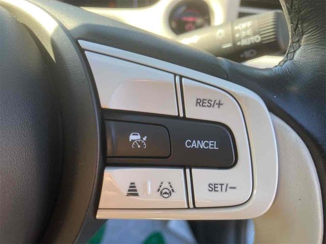 高速道路で便利なクルーズコントロール機能が付いていますよ。速度を設定するとアクセルを踏まなくても一定の速度で走ることができるので足を休ませる事ができますね。