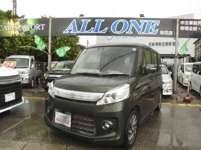 スペーシアカスタム ＴＳ　ターボＴＳレーダーブレーキサポート・本土車・フルセグ・Ｂｌｕｅｔｏｏｔｈ・リアモニター・両側パワースライド