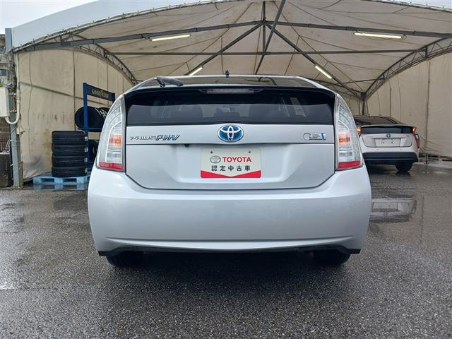 プリウスPHV S フルセグ メモリーナビ DVD再生 ミュージックプレイヤー接続可 バックカメラ ETC HIDヘッドライト 記録簿(6枚目)