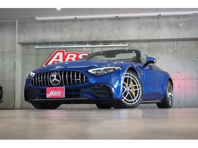 ＳＬ ＳＬ４３　禁煙１オーナー　ディーラー車右ハンドル　ヘッドアップディスプレイ　黒幌　黒革ベンチレーター　３６０°カメラ　ブルメスターサウンド　ＡＭＧ２０インチ　イエローキャリパー　パワートランク　セーフティ