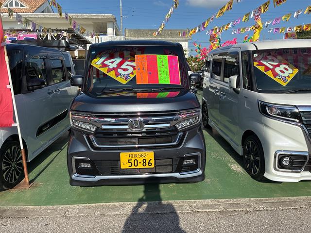 N-BOXカスタム EXターボ ホンダ純正ワイドナビ フルセグ Bluetooth DVD バックモニター アップルカーペイ ヘッドライトLED フォグランプLED 両側パワースライドドア ハーフレザーシート(2枚目)