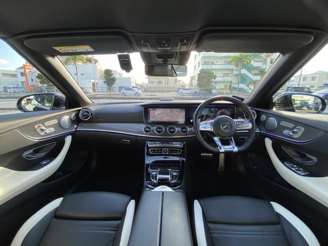 Ｅクラス Ｅ５３　４マチック＋　カブリオレ　Ｅ５３　４マチック＋　カブリオレ（４名）　黒／白革シート　純正ナビ　純正２０インチＡＷ　ドライブレコーダー　パノラミックビューカメラ　Ｂｕｒｍｅｓｔｅｒサウンド　ベンチレーションシート　ＥＴＣ