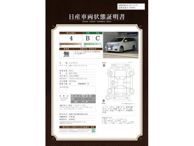 車両状態評価書