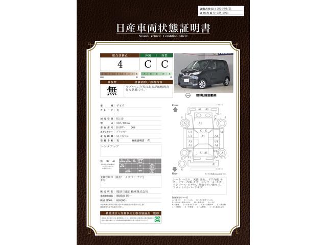 車両状態評価書