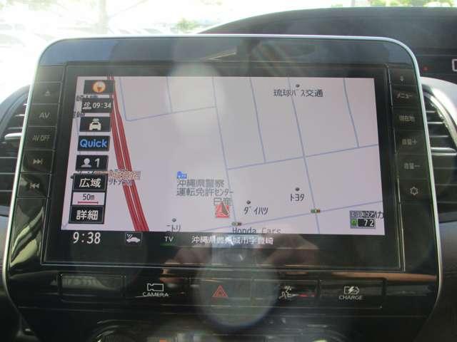 日産純正１０インチナビ（ＭＭ５１９Ｄ-Ｌ）。初めての場所はもちろん、長距離ドライブにも、あるとやっぱり便利なナビ。