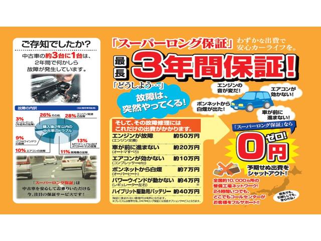 当店の３か月保証にプラス最長３年間の延長保証も承っております！ぜひご相談くださいませ。