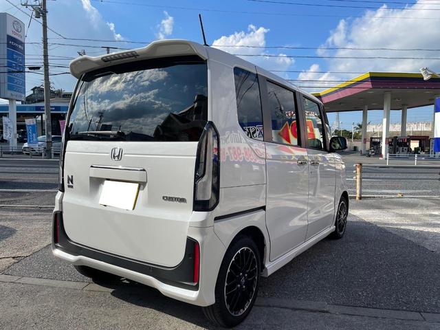 N-BOXカスタム ターボコーディネートスタイル 最上位モデル 特別仕様車 本土車両 ギャザス純正9インチナビ フルセグTV CarPlay Bluetooth USB ETC 純正ドライブレコーダー バックモニター コーディネート専用デザインシート(7枚目)