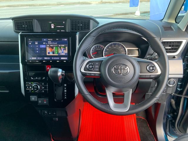 ルーミー カスタムＧ　９型ナビ・全方位カメラ・前後ソナー・ＨＤＭＩ・ＴＶ・ＤＶＤ・ブルートゥス・ＥＴＣ・ドラレコ（前後カメラ）ワンオーナー・全車速追従機能付・衝突回避支援ブレーキ・フルＬＥＤライト＋デイライト＋フォグランプ（22枚目）