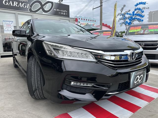 アコードハイブリッド ＥＸ　ホンダセンシング　パワーシート　ハーフレザーシート　クリアランスソナー　ステアリングスイッチ　ナビ　ＴＶ　Ｂｌｕｅｔｏｏｔｈ　バックカメラ　ビルドインＥＴＣ　ドラレコ前後　本土仕入れ　２４ヶ月保証付き（3枚目）