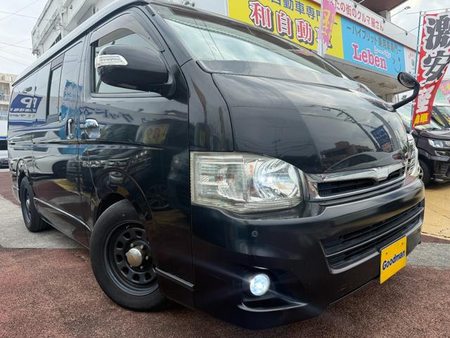 ハイエースバン ロングワイドスーパーＧＬ　・Ｂｌｕｅｔｏｏｔｈオーディオ・フルセグＴＶ・バックカメラ・ＥＴＣ・コーナーセンサー・社外ナビ・社外テールレンズ・社外アルミホイール・社外ボンネット・リアクーラー・両側スライドドア・社外ステアリング（2枚目）