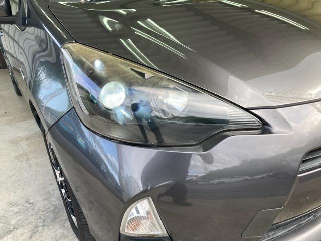 アクア S スマートキー LEDヘッドライト HVバッテリー純正交換歴有り 純正フルセグナビ Bluetoothオーディオ バックカメラ 15イインチアルミ ETC(10枚目)