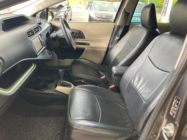 アクア S スマートキー LEDヘッドライト HVバッテリー純正交換歴有り 純正フルセグナビ Bluetoothオーディオ バックカメラ 15イインチアルミ ETC(13枚目)