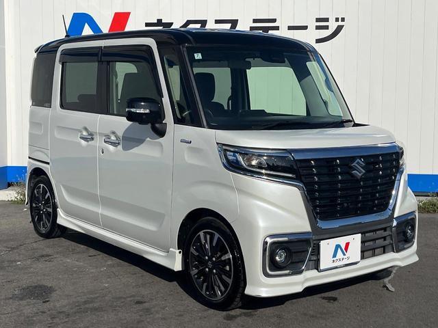 スペーシアカスタム ハイブリッドXSターボ 1年保証付 両側電動ドア 純正SDナビ 全周囲カメラ 衝突被害軽減システム 禁煙車 シートヒーター コーナーセンサー スマートキー LEDヘッド ビルトインETC クルコン 車線逸脱警報(17枚目)