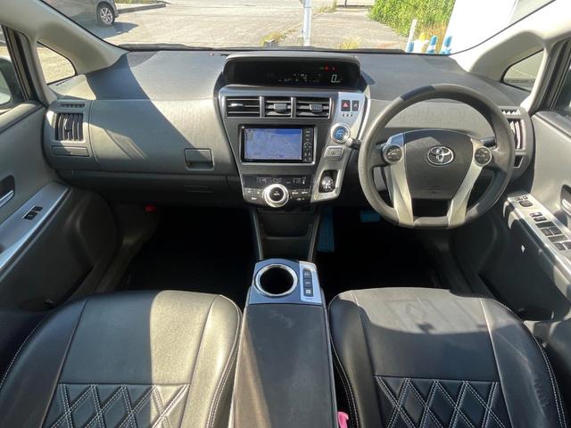 プリウスアルファ Ｓ　１年保証付　禁煙車　バックカメラ　レザーシート　ドラレコ　スマートキー　ビルトインＥＴＣ　純正１６インチアルミ　オートライト　オートエアコン　Ｂｌｕｅｔｏｏｔｈ　ＣＤ　ＤＶＤ再生（2枚目）