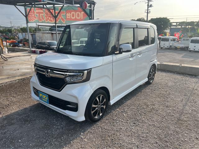 Ｎ－ＢＯＸカスタム Ｇ・Ｌホンダセンシング　一年保証　スマートキー２個　プッシュスタート　左側パワースライドドア　フルセグＴＶ　ナビ　バックカメラ　Ｂｌｕｅｔｏｏｔｈ　ＥＴＣ　純正アルミ　エンジンオイル・バッテリー・ワイパーゴム新品