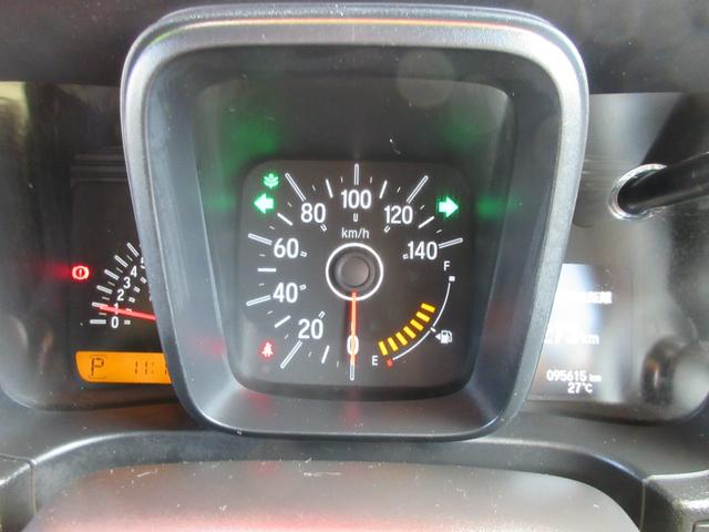 中央　メーターは速度計・スピードメーターと燃料計。