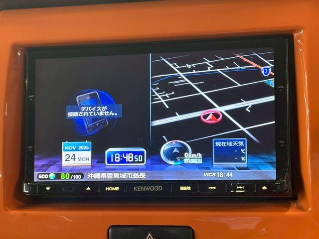ハスラー Ｇ　運転席側シートヒーター　社外ＳＤナビ（ＣＤ／ＤＶＤ／Ｂｌｕｅｔｏｏｔｈ）ＥＴＣ　アイドリングストップ　スマートキー　県内買取車両！　保証対象車両（4枚目）