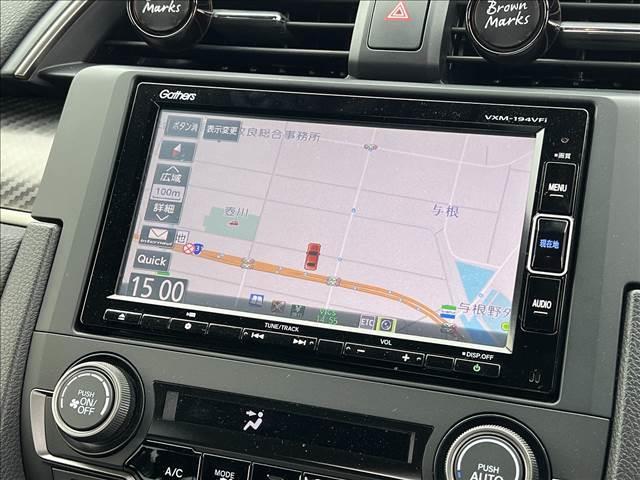 シビック ハッチバック　ユーザー様買取車両　７型ＳＤナビ　バックカメラ　レーダークルーズコントロール　レーンキープ　衝突軽減ブレーキ　パドルシフト　アイドリングストップ　スマートキー　プッシュスタート　ＥＴＣ車載器　ＬＥＤ