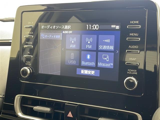 【 ディスプレイオーディオ 】一部のトヨタに新設定されたディスプレイオーディオ搭載車!お手持ちのスマートフォンと連動してアプリや音楽を画面上で楽しむことができます。ナビやテレビはオプションになります。