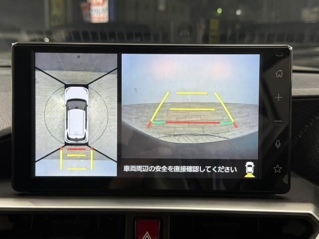 【パノラミックビューモニター】専用のカメラにより、上から見下ろしたような視点で３６０度クルマの周囲を確認することができます☆死角部分も確認しやすく、狭い場所での切り返しや駐車もスムーズに行えます。