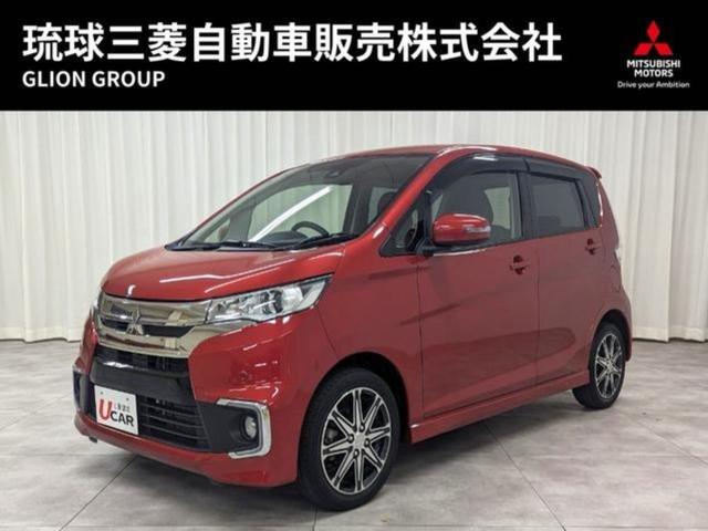 沖縄県の中古車ならｅＫカスタム Ｔセーフティプラスエディション　・本土仕入・ターボ車・走行２６３００ｋｍ・車検整備・三菱認定保証付・純正ナビ・地デジＴＶ・全方位カメラ・クルーズコントロール・アイドリングストップ・スマートキー・プッシュスタート・純正１５ＡＷ・