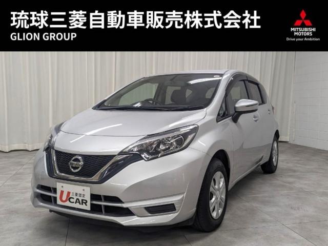 浦添市 琉球三菱自動車販売（株）　クリーンカー琉球 日産 ノート Ｓ　・本土仕入・ワンオーナー・素行３３００ｋｍ・車検Ｒ７年８月・法定点検整備付・三菱認定保証・純正ＣＤオーディオ・アイドリングストップ・オートライト・リモコンキー・ドアバイザー・衝突被害軽減ブレーキ・ シルバーＭ 0.3万km 2018(平成30)年