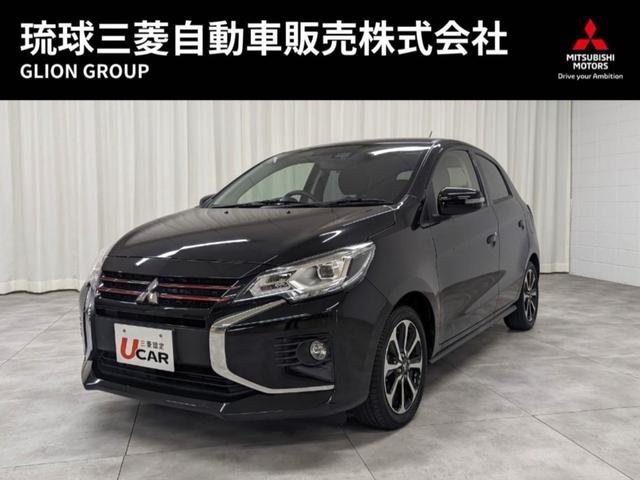 三菱 ミラージュ Ｇ　・展示試乗車・走行１６５００ｋｍ・車検整備付・三菱認定保証・社外ナビ・フルセグＴＶ・Ｂｌｕｅｔｏｏｔｈ接続・スマートキー・プッシュスタート・純正１５ＡＷ・アイドリングストップ・レーンアシスト・