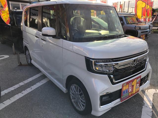沖縄の中古車 ホンダ Ｎ－ＢＯＸ 車両価格 200万円 リ済込 2021(令和3)年 5km パールホワイト