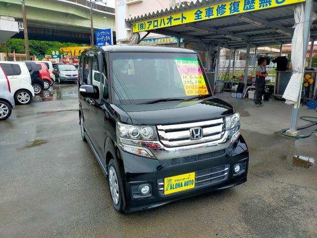 沖縄県の中古車ならＮ－ＢＯＸカスタム Ｇ　☆ナビ☆ブルートゥース☆ワンセグＴＶ☆ＥＴＣ☆ステアリングリモコン☆ＨＩＤヘッドライト☆フォグランプ☆オートエアコン☆オートライト☆シートリフター☆チルトハンドル