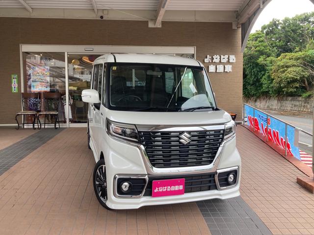 沖縄県南城市の中古車ならスペーシアカスタム ハイブリッドＸＳ　メモリーナビ　Ｂｌｕｅｔｏｏｔｈ　バックカメラ　ＥＴＣ　サーキュレーター　アルミホイール