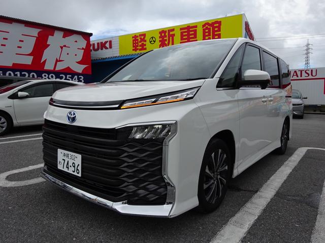 沖縄県の中古車ならヴォクシー ハイブリッドＳ－Ｚ　トヨタセーフティーセンス　純正ディスプレイオーディオ　ナビ　ブルートゥース　ドライブレコーダー　ＥＴＣ２．０　バックカメラ　両側パワースライドドア　ＬＥＤヘッドライト　ハーフレザーシート