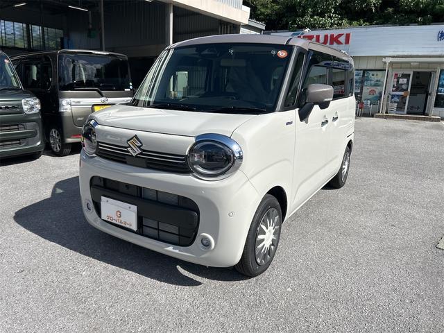 沖縄県の中古車ならワゴンＲスマイル ハイブリッドＸ　届出済未使用車　全方位モニター９インチフルセグナビ　電動パーキングブレーキ　アンダーコート　ワイドバイザー　フロアマット　メッキナンバーフレーム