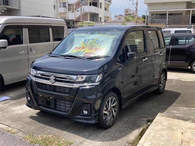 沖縄県の中古車ならワゴンＲカスタムＺ ハイブリッドＺＸ　スマートキー　ベンチシート　緊急ブレーキサポート　盗難防止装置