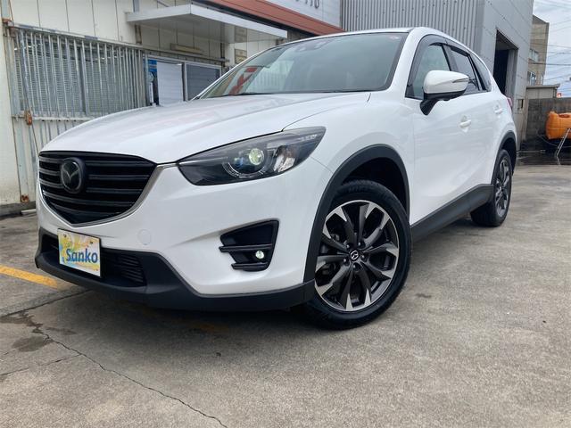 沖縄県の中古車ならＣＸ－５ ＸＤ　Ｌパッケージ　メーカーナビ　バックモニター　レザーシート　パワーシート　シートヒーター　ｉアクティブセンス　リアコーナーセンサー　ミラー型前後ドライブレコーダー　ＢＯＳＥスピーカー　１９インチアルミホイル