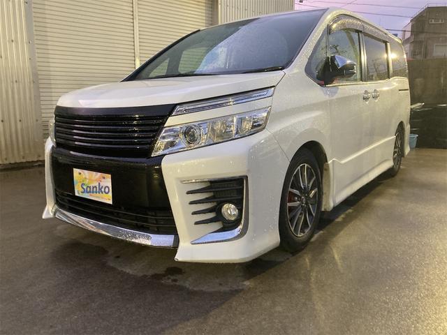 沖縄県中頭郡西原町の中古車ならヴォクシー ＺＳ　煌　９インチナビ　バックモニター　両側パワースライドドア　後席フリップダウンＴＶモニター　ブルートゥースオーディオ　ＥＴＣ　１６インチアルミホイル