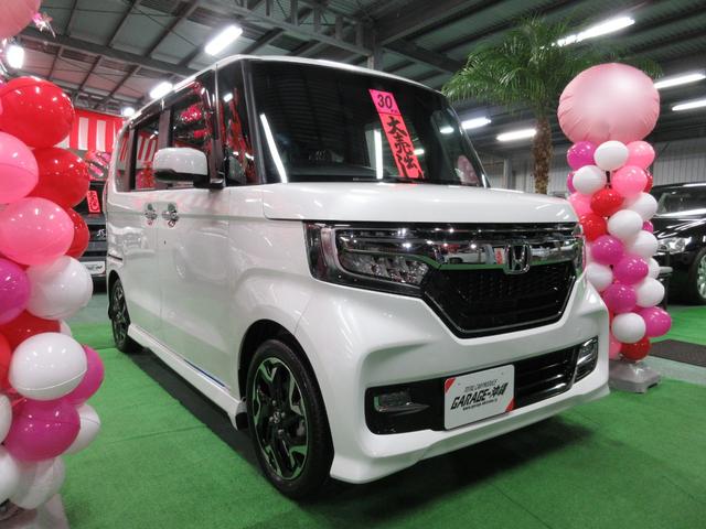 ホンダ Ｎ－ＢＯＸカスタム Ｇ・Ｌターボホンダセンシング　・　純正ナビ＆フルセグ・ＬＥＤライト・バックカメラ・ブラックレザー・ツインパワードア・エアロＶｒ禁煙車