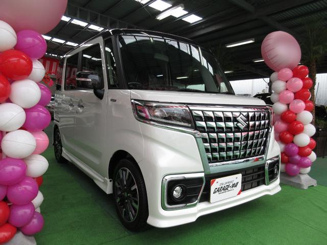 沖縄県中頭郡中城村の中古車ならスペーシアカスタム ハイブリッドＸＳ　・ナビ・ＬＥＤ・バックカメラ・ハーフレザー・ツインパワードア・エアロＶｒ