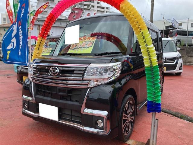 沖縄県の中古車ならタント カスタムＲＳ　トップエディションＳＡＩＩ　カスタムＲＳ　トップエディションＳＡＩＩＩ　ナビ　フルセグＴＶ　オートエアコン　純正アルミ　パワースライドドア