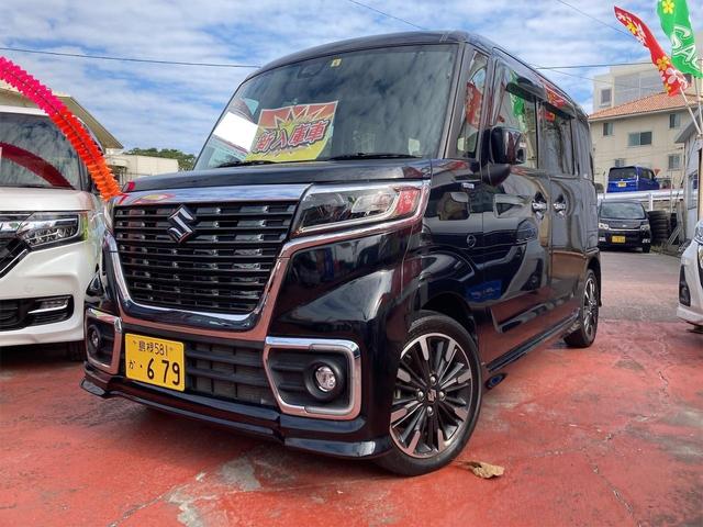 沖縄県の中古車ならスペーシアカスタム ハイブリッドＸＳ　ハイブリッドＸＳ　両側パワースライドドア　ナビ　ＴＶ　プッシュスタート　スマートキー　オートエアコン