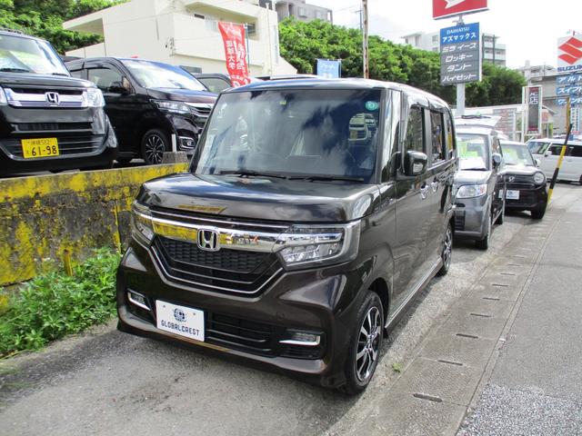 沖縄の中古車 ホンダ Ｎ－ＢＯＸカスタム 車両価格 144万円 リ済別 2017(平成29)年 5.4万km ブラウン