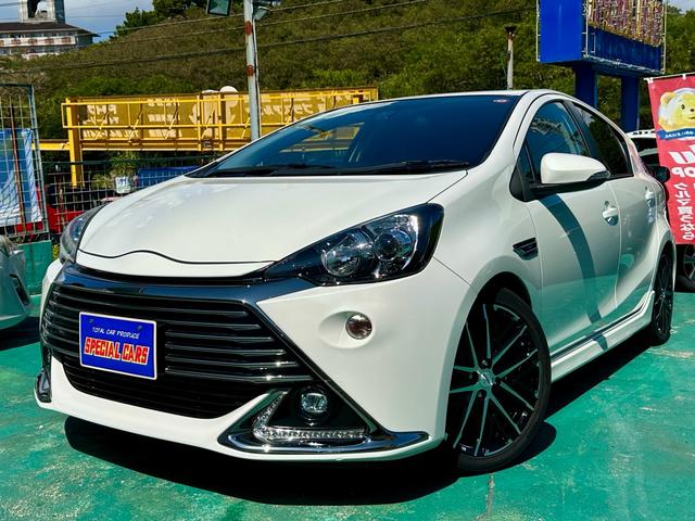 沖縄県中頭郡西原町の中古車ならアクア Ｇ　Ｇ’ｓ　ＴＥＩＮ車高調キット／レグノＧＲＸ３／ナビＴＶフルセグ／バックカメラ／ＬＥＤライト＆フォグ／衝突軽減装置／車線逸脱警報／オートハイビーム／スマートキー２