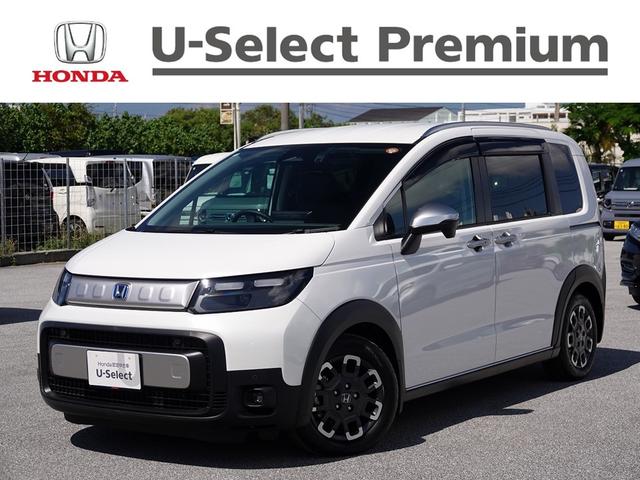 沖縄県の中古車ならフリード ｅ：ＨＥＶクロスター　純正ナビ　ドラレコ　スマートキー、ＥＴＣ、リアカメラ、カーナビ、オーディオＣＤ、ＴＶ、フロアマット、ドアバイザー、マットガード、両側スライドドア　防錆済　ＥＴＣ装備　マルチビュー　Ｓヒーター　フルセグ