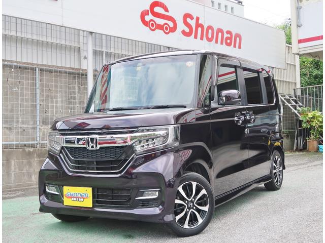 沖縄県の中古車ならＮ－ＢＯＸカスタム Ｇ・Ｌホンダセンシング　９インチナビ　ＤＶＤ　フルセグＴＶ　バックカメラ付　Ｂｌｕｅｔｏｏｔｈ　修復歴なし　片側パワースライドドア　ＬＥＤライト　衝突軽減ブレーキ