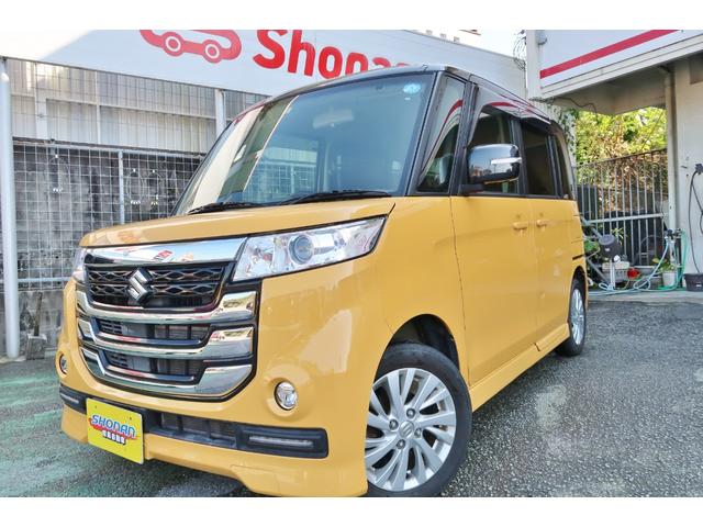 沖縄県の中古車ならスペーシアカスタムＺ ベースグレード　走行６万ｋｍ　バックカメラ　Ｂｌｕｅｔｏｏｔｈ　ＥＴＣ　ＤＶＤ　ナビ　ＴＶ　パワースライドドア　修復歴なし　禁煙車