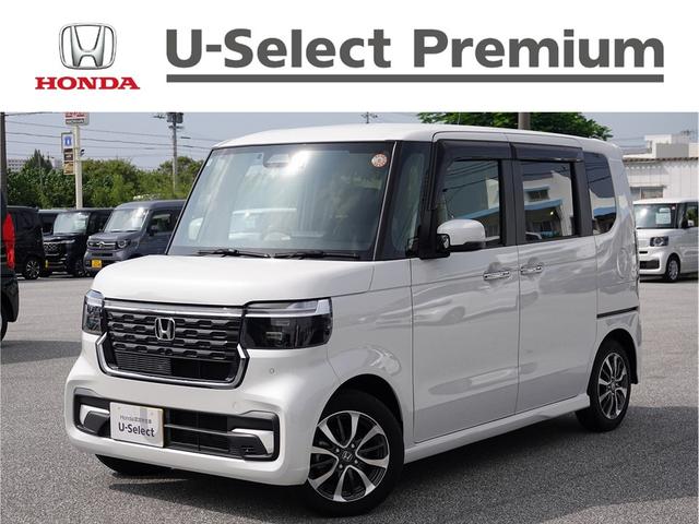 沖縄県の中古車ならＮ－ＢＯＸカスタム ベースグレード　純正ナビ　ドラレコ前　スマートキー、ＥＴＣ、アルミホイール、リアカメラ、カーナビ、ＴＶ、フロアマット、ドアバイザー、リアシートスライド、両側スライドドア、あんしんパッケージ　防錆済　Ｗ電動ドア　Ｄレコ