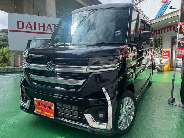 沖縄県の中古車ならスペーシアカスタム ハイブリッドＧＳ　フルセグナビテレビ　ドライブレコーダー前後　ＥＴＣ　スズキセーフティサポート