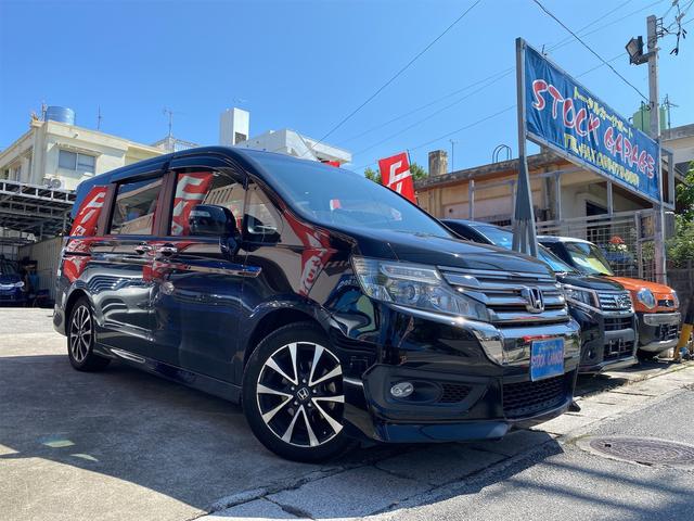 ホンダ ステップワゴンスパーダz クールスピリット 後期アイドリングストップ 両側電動スライドドア hddインターナビdvdワンセグ バックカメラ etc スマートキー wエアコン ステアリングスイッチ クルーズコントロールの中古車 車体価格98万円 2012