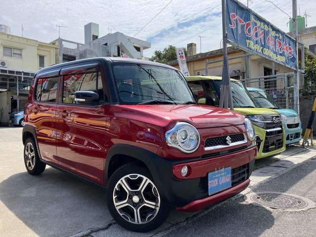 沖縄県宜野湾市の中古車ならハスラー Ｘ　ハイブリッド・ＨＩＤライト・フォグランプ・デュアルカメラブレーキサポート・ナビＤＶＤフルセグＢｌｕｅｔｏｏｔｈ・ステアリングスイッチ・シートヒーター・オートライト・スマートキー・１５インチアルミ