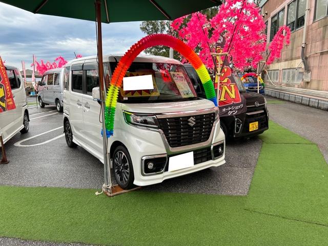 沖縄県の中古車ならスペーシアカスタム ハイブリッドＸＳターボ　ナビ．ＴＶ．ＣＤ．ＤＶＤ．Ｂｌｕｅｔｏｏｔｈ．ＥＴＣ．バックカメラ．両側パワースライドドア．本土中古車．アルミ．ホイール．ハイブリッド．安全装備．後方コーナーセンサー