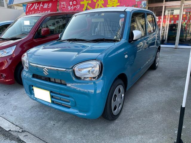 沖縄の中古車 スズキ アルト 車両価格 109.7万円 リ済込 2022(令和4)年 18km ブルー